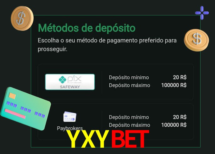 O cassino YXYBET oferece uma grande variedade de métodos de pagamento